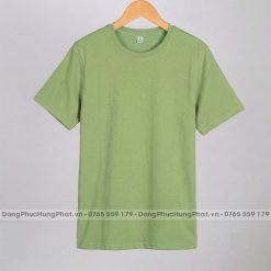 áo thun trơn cotton 100 màu xanh vỏ đậu