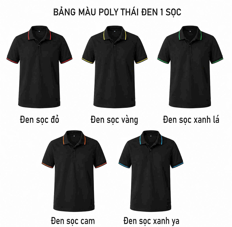 bảng màu cá sấu poly thái màu đen 1 sọc