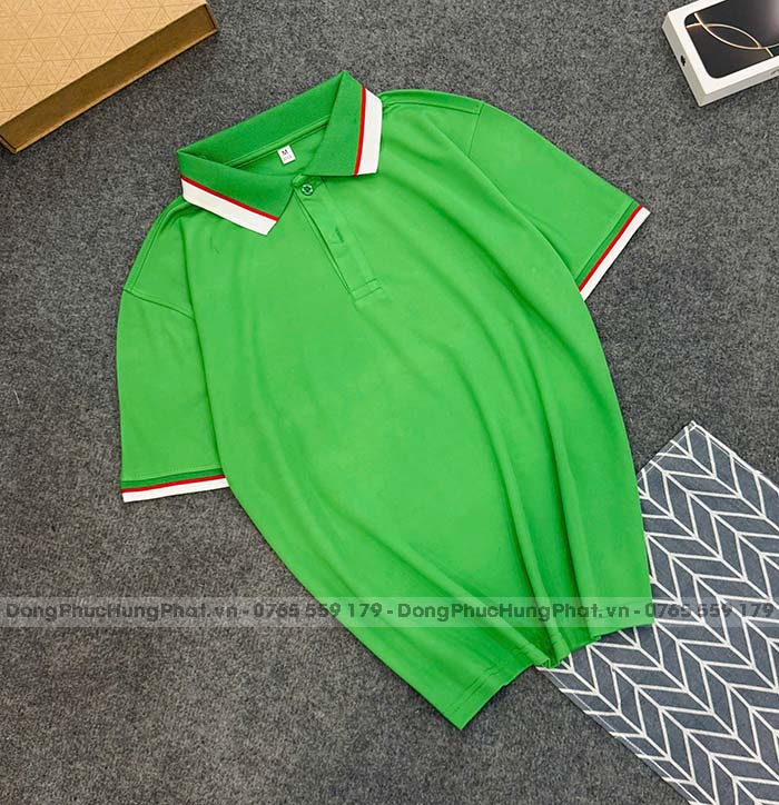 phôi áo thun polo vải cá sấu mè màu xanh két