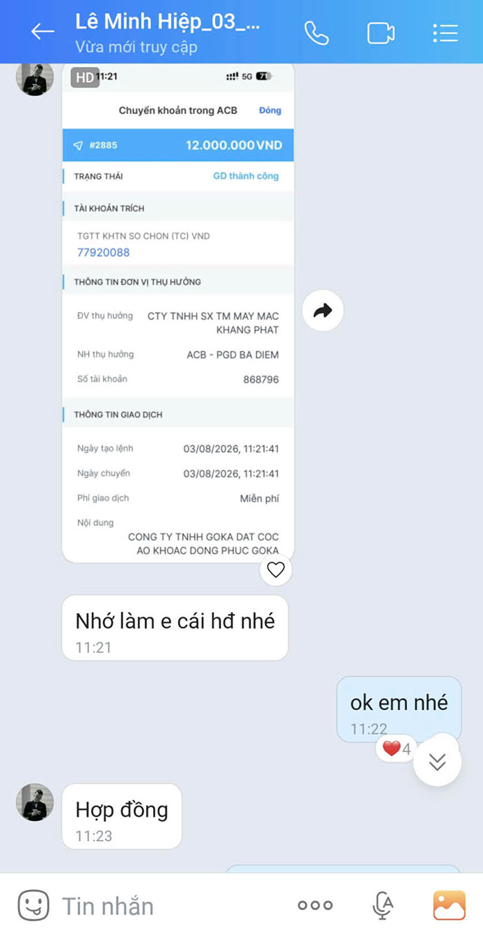 140 áo khoác đồng phục công ty goka đồng nai lần 2