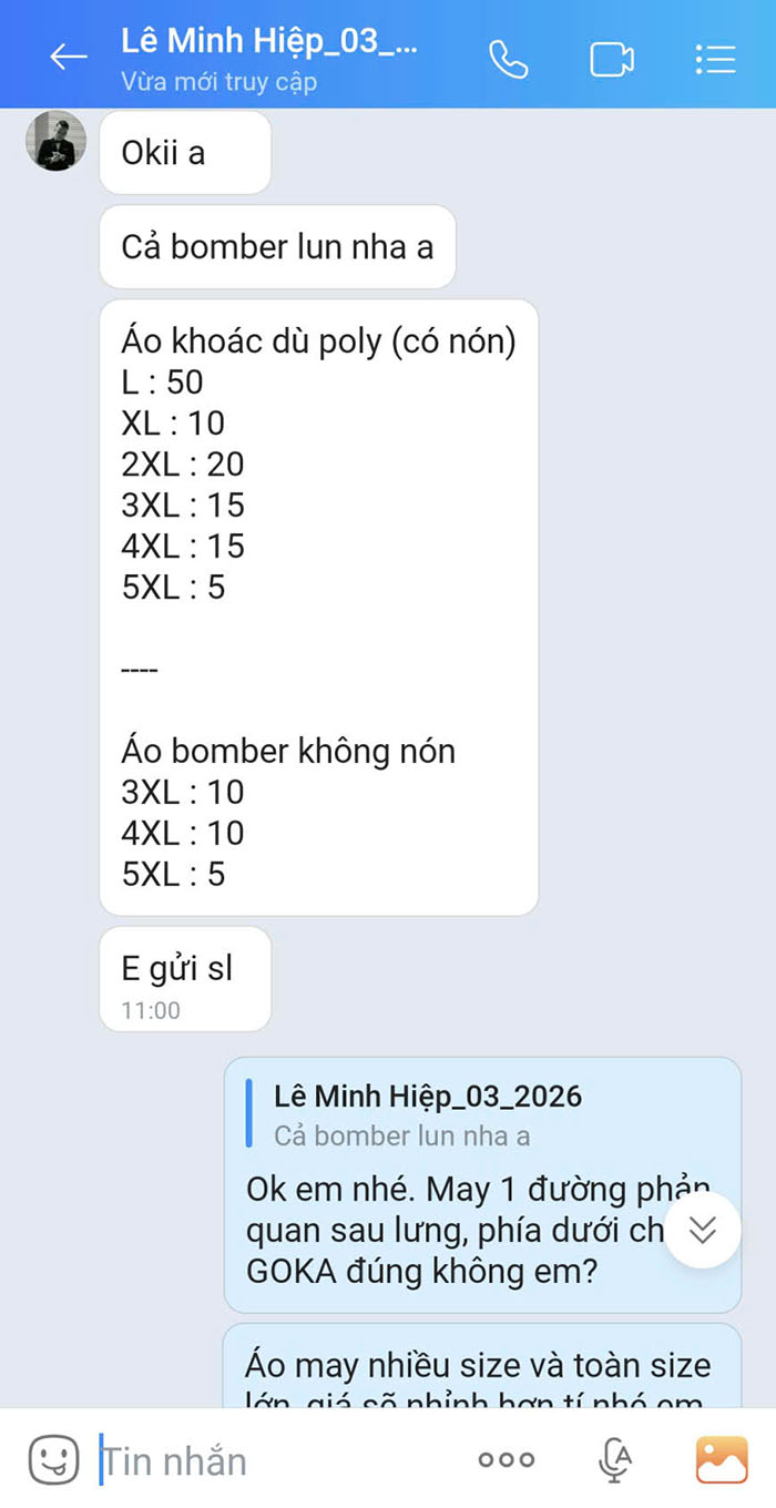 140 áo khoác đồng phục công ty goka đồng nai lần 2