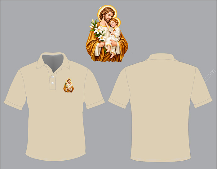19 áo polo đồng phục gia đình vải cotton 100% màu be