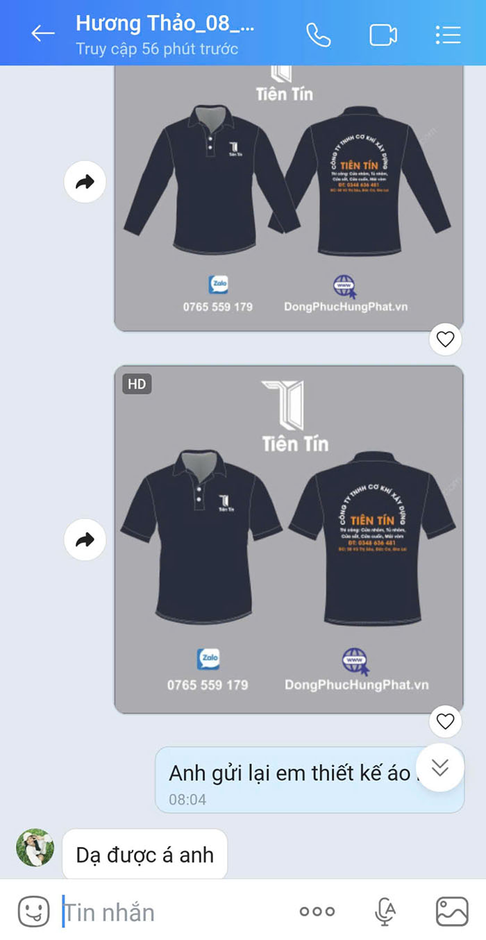 24 áo đồng phục công ty Tiên Tín tại Gia Lai