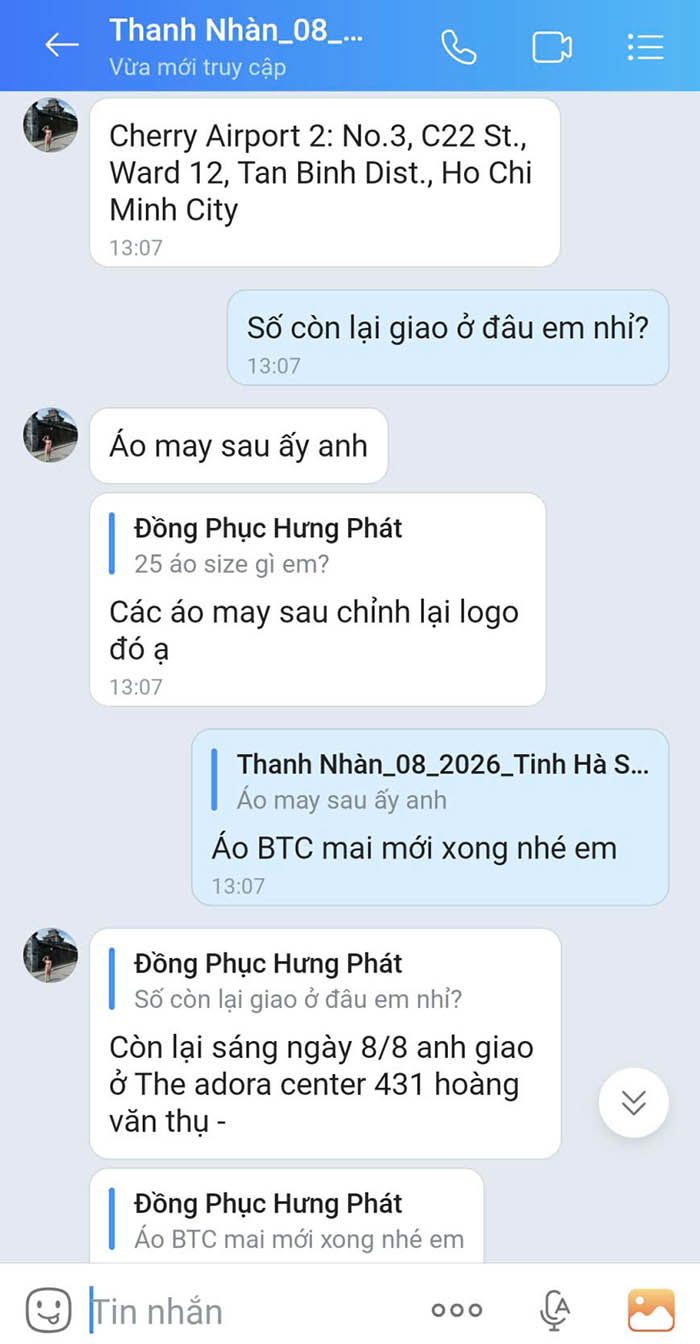 520 áo thun quà tặng sự kiện Tinh Hà Say Hi