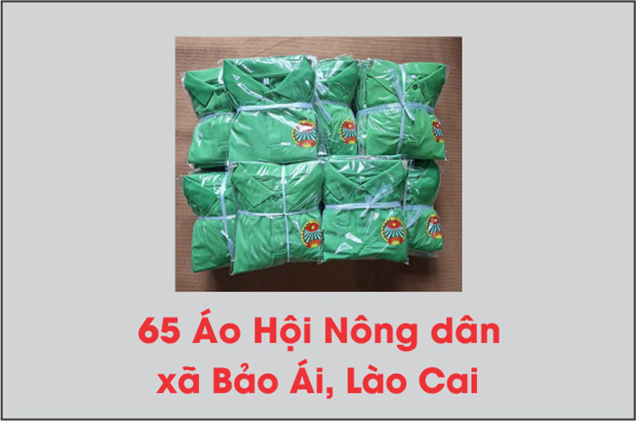 65 áo đồng phục hội nông dân xã bảo ái, lào cai