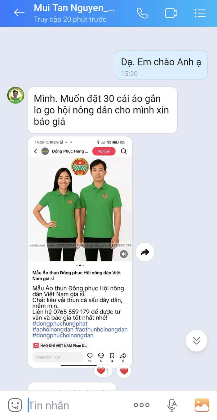 65 áo đồng phục Hội nông dân xã bảo ái, lào cai
