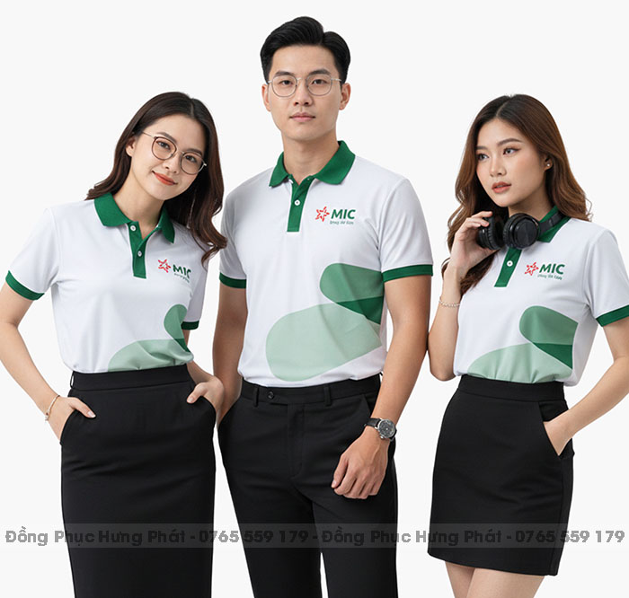 áo thun đồng phục công ty doanh nghiệp màu trắng