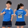 áo lớp có cổ màu xanh ya phối trắng