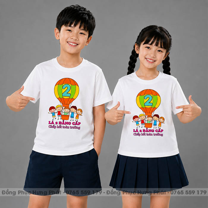áo lớp màu trắng