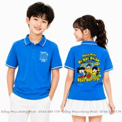 áo lớp polo màu xanh ya