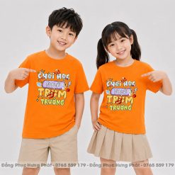 áo phông đồng phục lớp màu cam