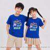 áo phông đồng phục lớp màu xanh bích