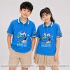 áo polo đồng phục lớp màu xanh