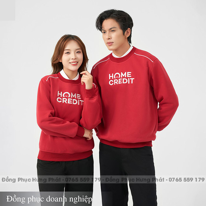 áo sweater đồng phục màu đỏ