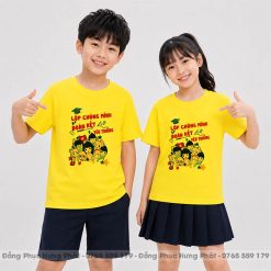 áo thun lớp màu vàng