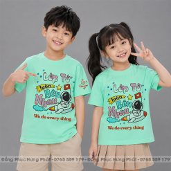 áo thun lớp màu xanh ngọc