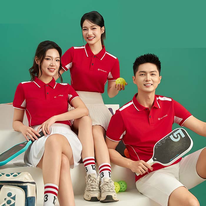 áo thun polo đồng phục màu đỏ