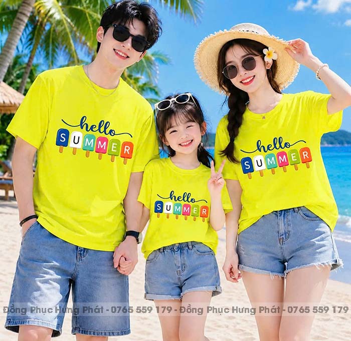 đồng phục gia đình màu vàng