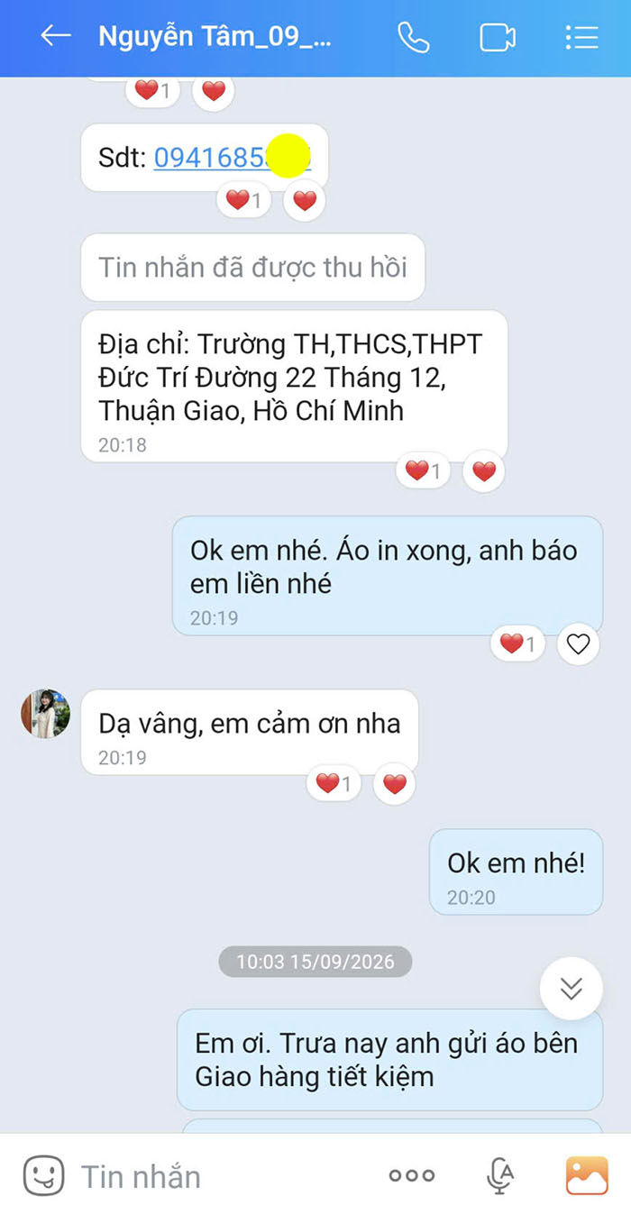 36 áo lớp in 3d trường Đức Trí, TPHCM