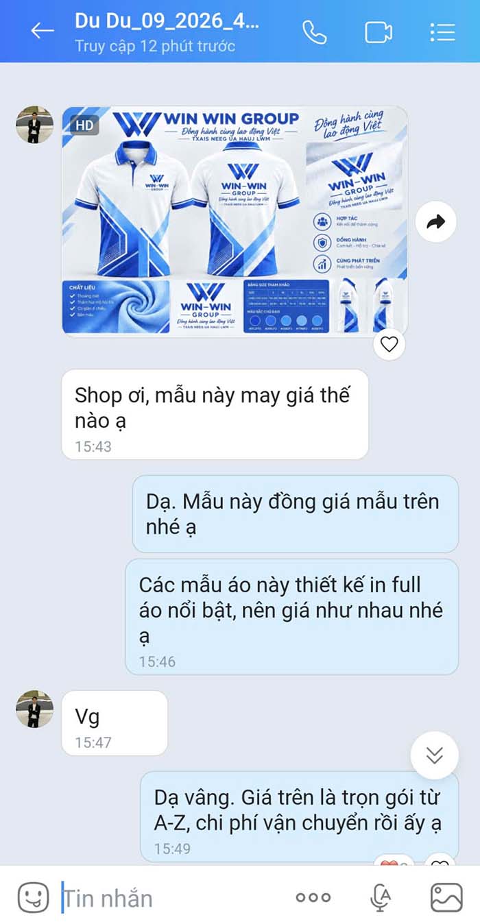 41 áo thun polo đồng phục in 3d win win group, Bắc Ninh