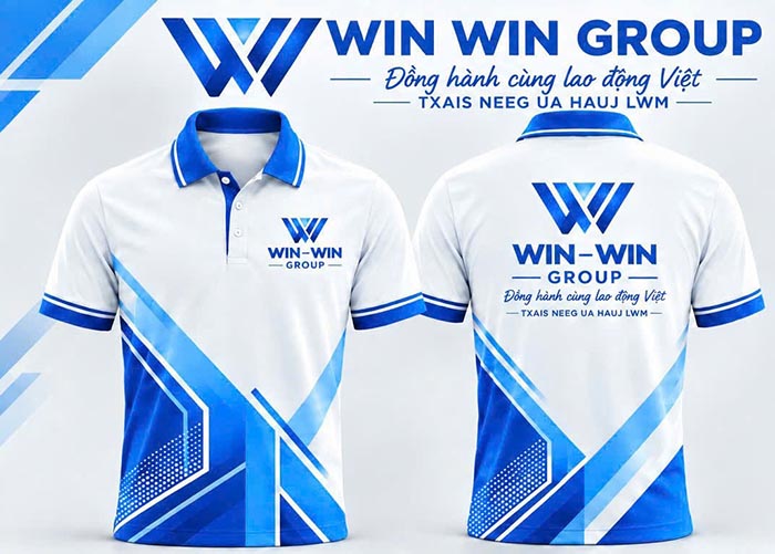 41 áo thun polo đồng phục in 3d win win group, Bắc Ninh