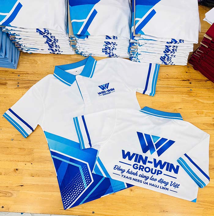 41 áo thun polo đồng phục in 3d win win group, Bắc Ninh