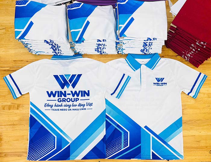 41 áo thun polo đồng phục in 3d win win group, Bắc Ninh