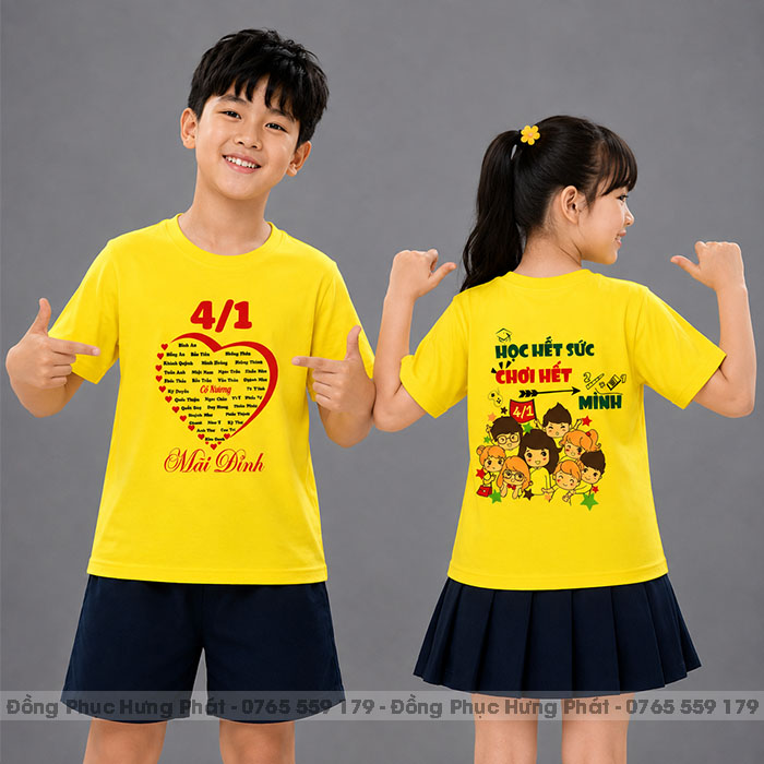 áo lớp màu vàng