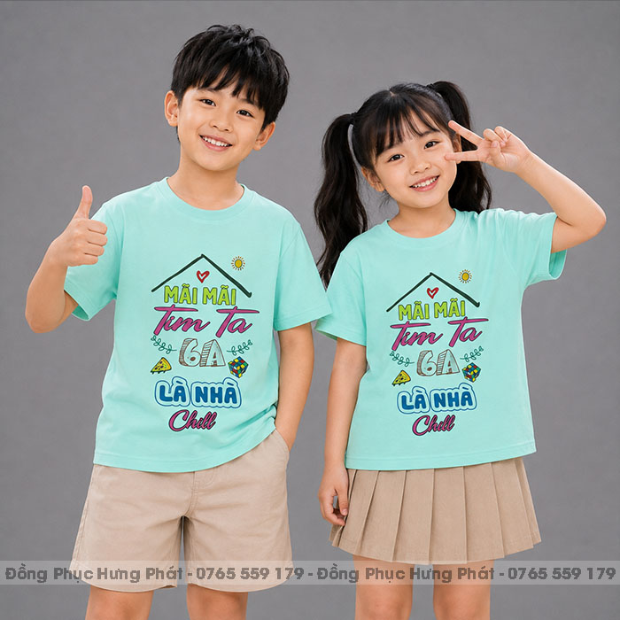 áo lớp màu xanh ngọc