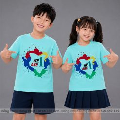 áo lớp màu xanh ngọc