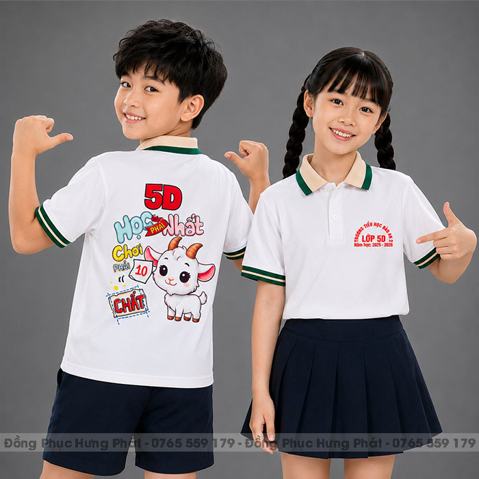 áo lớp polo màu trắng