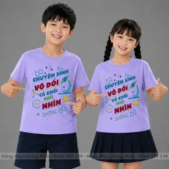 áo phông lớp màu tím nhạt