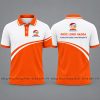 áo thun đồng phục 3d công ty hadra màu trắng cam