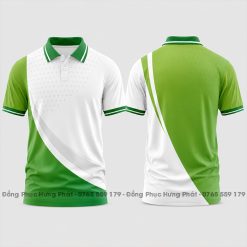 áo thun đồng phục 3d màu trắng phối thân xanh két