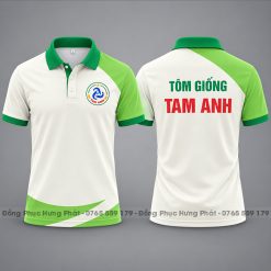 áo thun đồng phục 3d tôm giống tam anh màu xanh kem