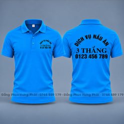 áo thun đồng phục dịch vụ nấu ăn màu xanh ya