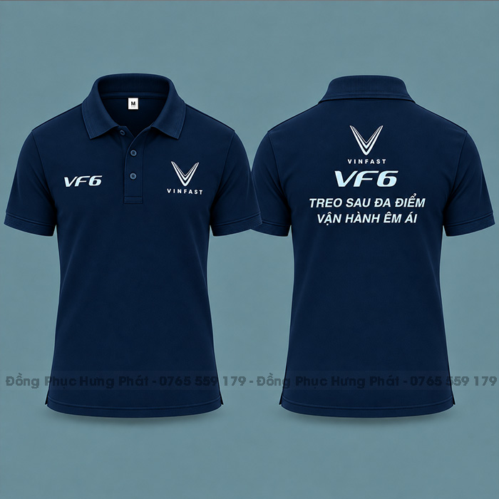áo thun đồng phục doanh nghiệp vinfast màu xanh đen