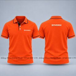 áo thun đồng phục doanh nghiệp điện thoại XTmobile màu cam