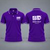áo thun polo đồng phục công ty màu tím huế sọc trắng