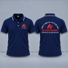 áo thun polo đồng phục công ty màu xanh đen 1 sọc trắng