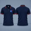 áo thun polo đồng phục công ty màu xanh đen 2 sọc đỏ