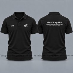 áo thun polo đồng phục cửa hàng xe máy màu đen