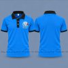 áo thun polo đồng phục giáo xứ màu xanh ya viền đen