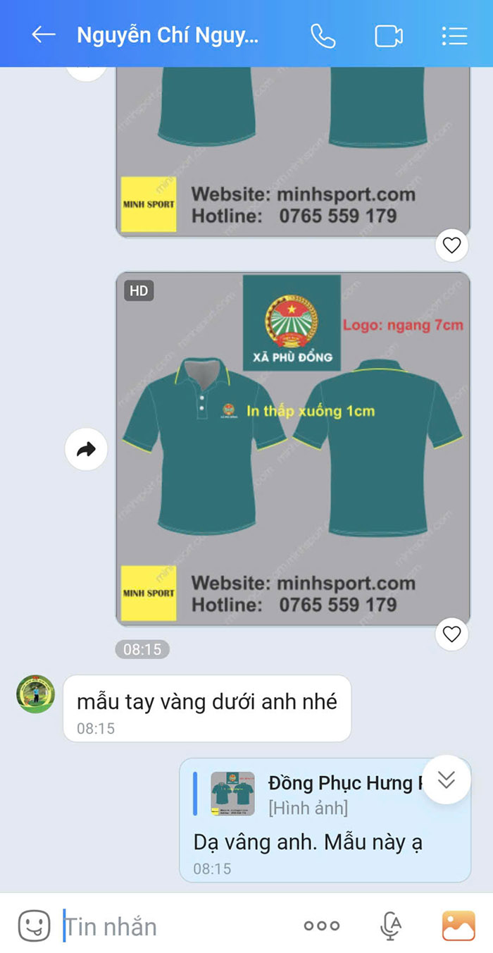 200 áo đồng phục Hội nông dân xã Phù Đổng, Hà Nội
