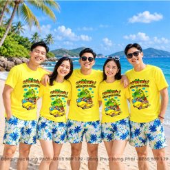 áo đồng phục team building Cứ đi thôi đừng ngại ngùng màu Vàng