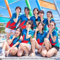 áo đồng phục team building đi biển ngân hàng VPBank