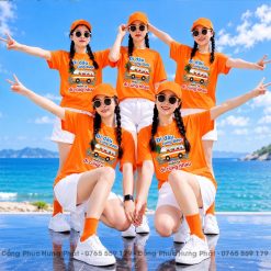 áo đồng phục team building Đi đâu cũng được Miễn là đi cùng nhau màu Cam
