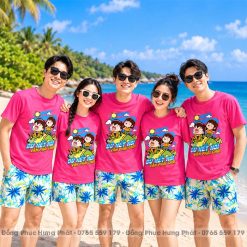 áo đồng phục team building Dù hết hơi vẫn phải chơi màu Hồng dâu
