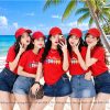 áo đồng phục team building Hello Summer màu Đỏ