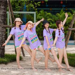 áo đồng phục team building Khi đi hết mình Khi về hết buồn